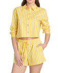 Cosette Crop Hi Low Shirt