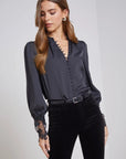 Ava Lace Cuff Blouse