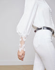 Ava Lace Cuff Blouse