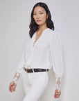 Ava Lace Cuff Blouse