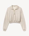 Cropped Half Zip Sweatshirt