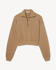 Cropped Half Zip Sweatshirt