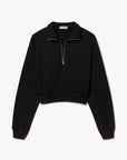 Cropped Half Zip Sweatshirt
