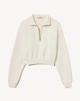 Cropped Half Zip Sweatshirt