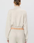 Cropped Half Zip Sweatshirt