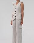 Monica Cargo Linen Pants