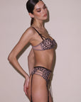Leopard Embroidery Thong