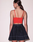 Denim Flare Skirt