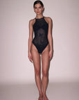 Lace Pointelle Racer Bodysuit