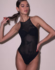 Lace Pointelle Racer Bodysuit