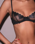 Heart Embroidery Demi Bra