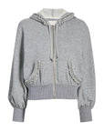 Ruffle Rhinestone Maddie Zip Up