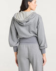 Ruffle Rhinestone Maddie Zip Up