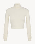 Cropped Fitted Turtle Neck Top