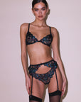 Lily Embroidery Hipster Thong