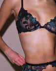 Lily Embroidery Plunge Demi Bra