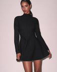Knit Long Sleeve Corset Dress