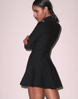 Knit Long Sleeve Corset Dress