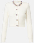 Cream Embellished Cardigan
