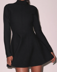 Knit Long Sleeve Corset Dress