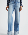 Miley Wide Leg Cuff Jean