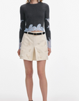 Grey Contrast Lace Jumper