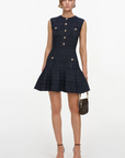 Navy Knit Mini Dress