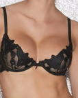 Lily Embroidery Plunge Demi Bra
