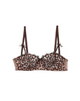 Leopard Embroidery Balconette Bra