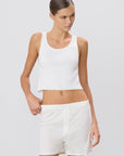 Cropped Scoop Neck Tank