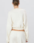 Cropped Half Zip Sweatshirt