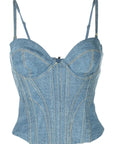 Denim Bustier Top