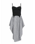 Colorblock Cupped Midi Dress