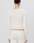 Fitted Crew Neck Long Sleeve T-Shirt