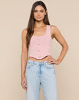 Dove Scoop Neck Knit Corset