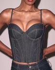 Denim Bustier Top
