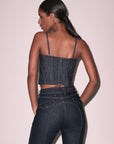 Denim Bustier Top