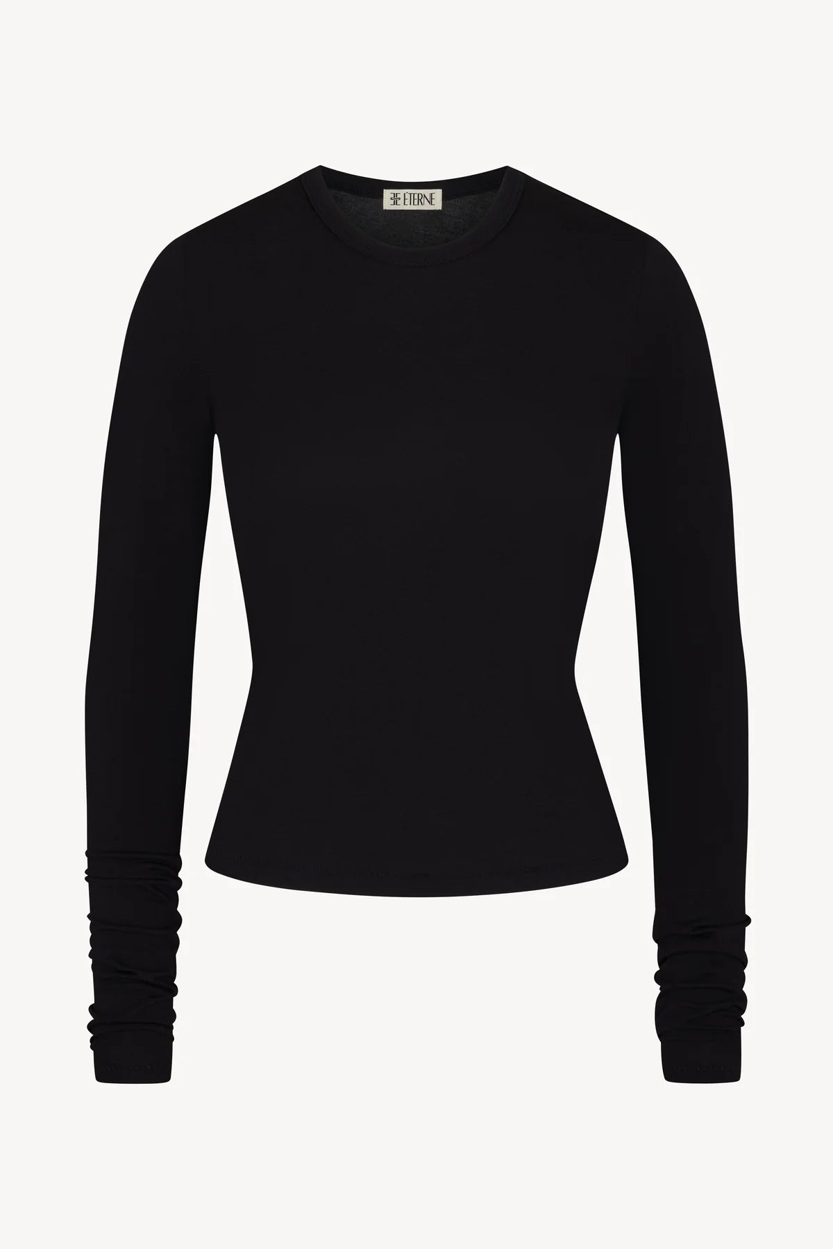 Fitted Crew Neck Long Sleeve T-Shirt