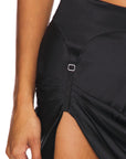Silk Draped Garter Skirt