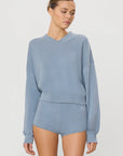 Cropped V-Neck Sweatshirt