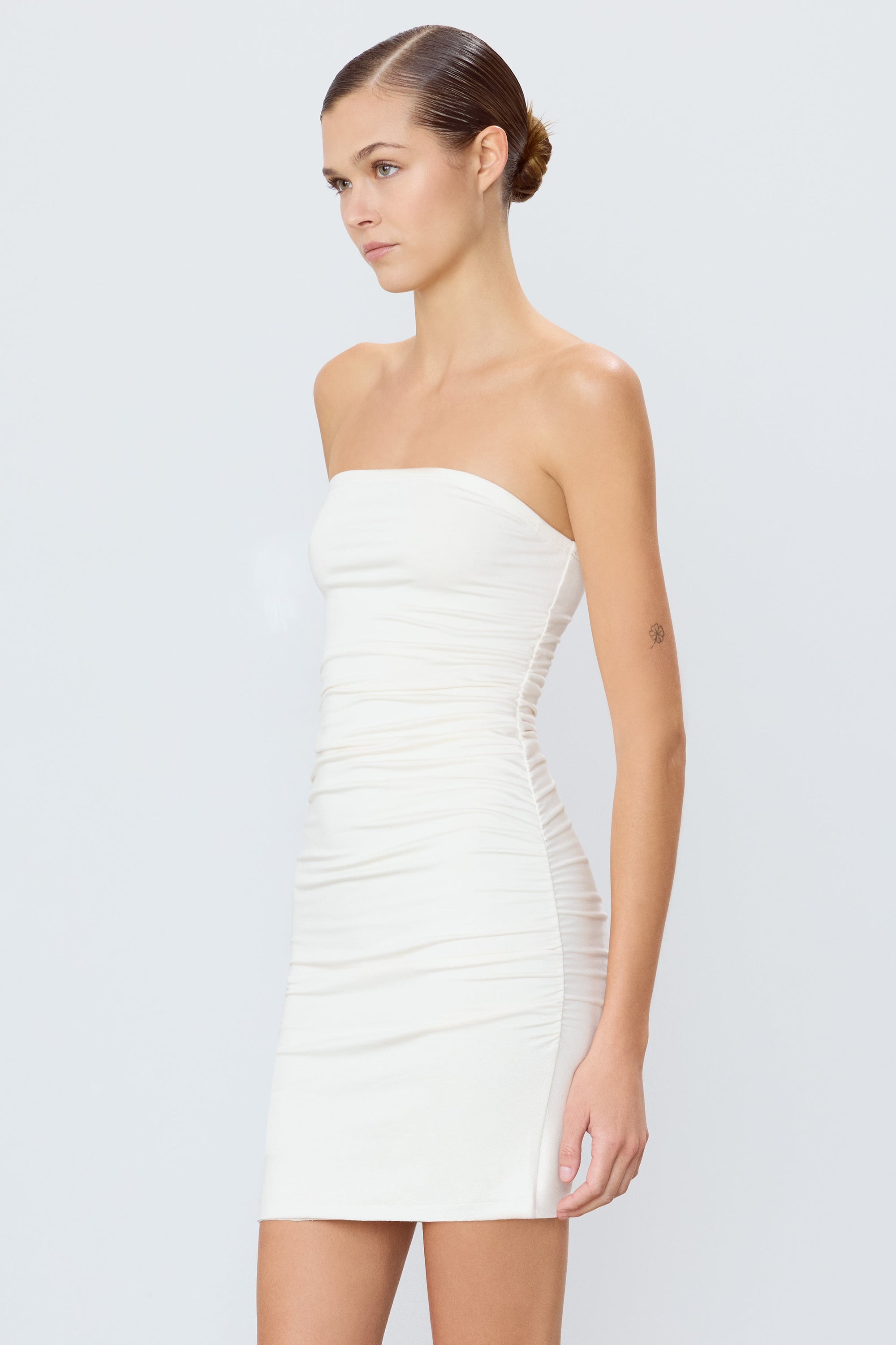 Rouched Tube Mini Dress
