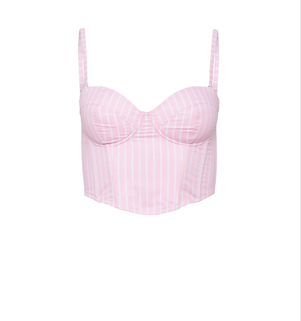 Hampton Poplin Cropped Bustier