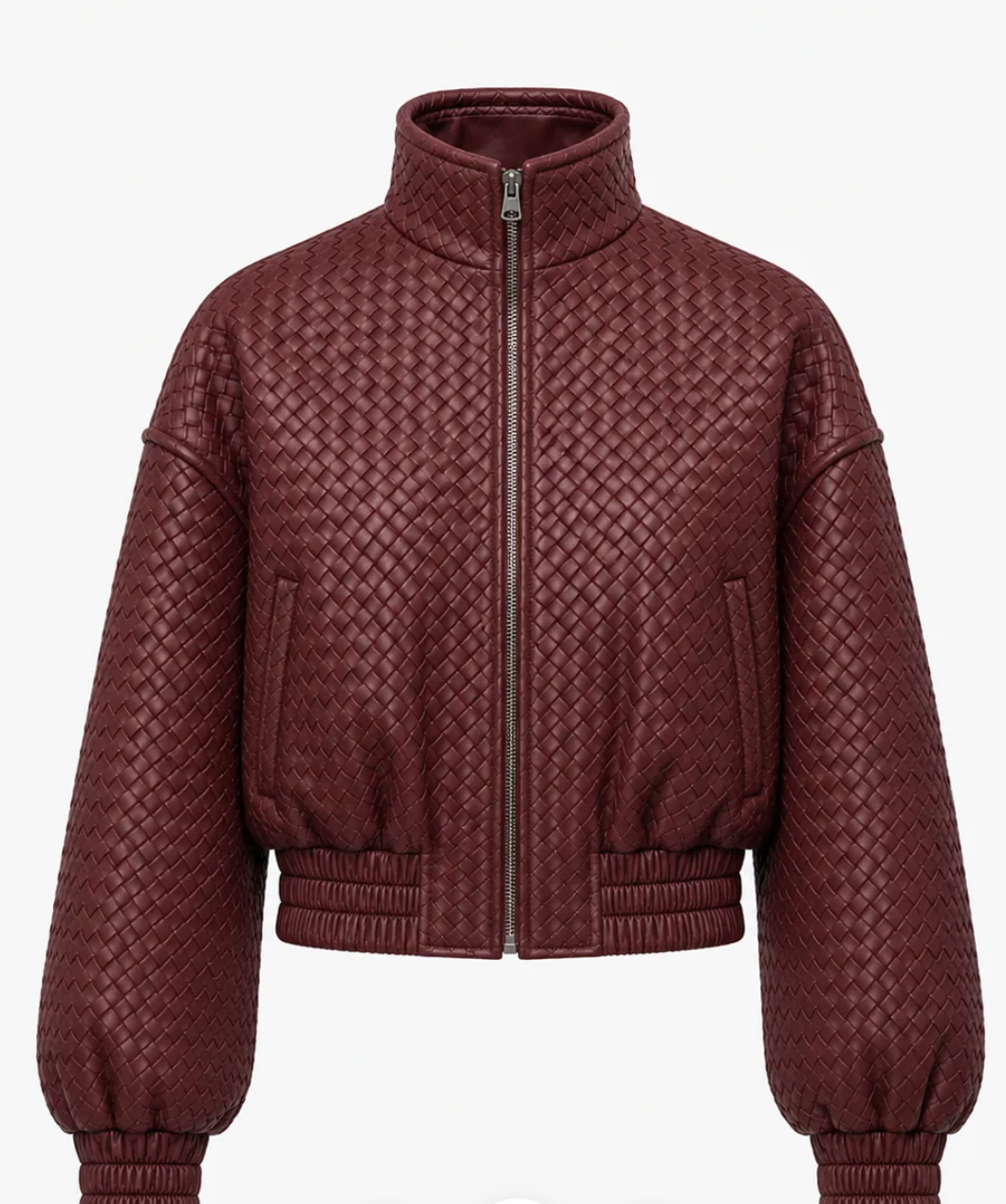 Alexa Woven Leather Jacket