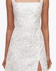 White Sequin Lace Mini Dress