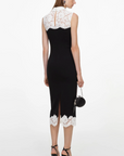 Black Contrast Lace Dress