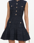 Navy Knit Mini Dress