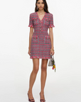 Red Check Frayed Dress