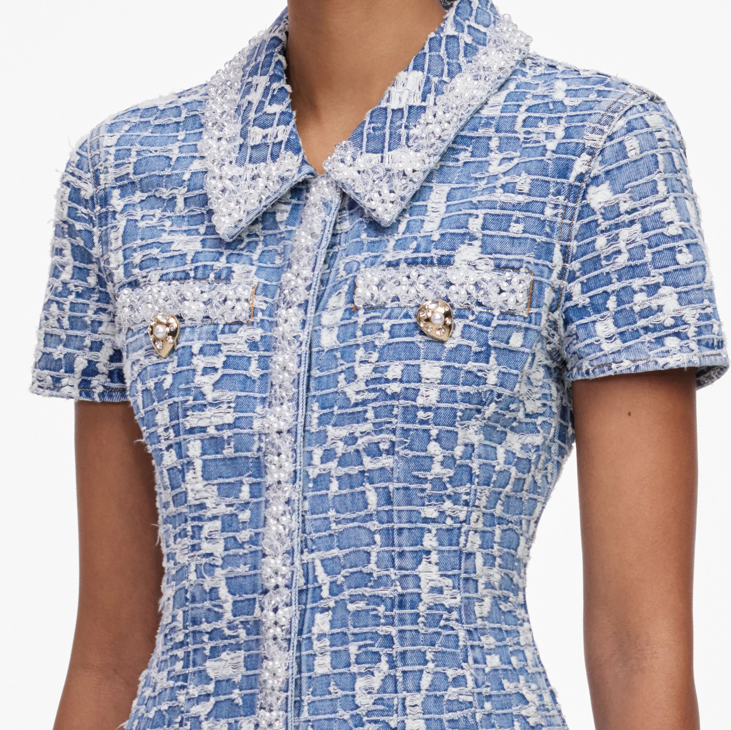 Blue Collared Denim Dress
