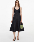 Denim Halterneck Midi Dress
