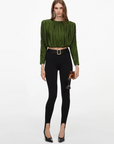 Jersey Gathered Top
